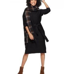 A New Day black mock neck midi sweater dress size M